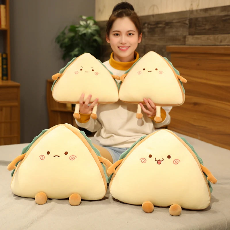 個性豊かな表情 サンドイッチ型 ふわふわ ぬいぐるみ