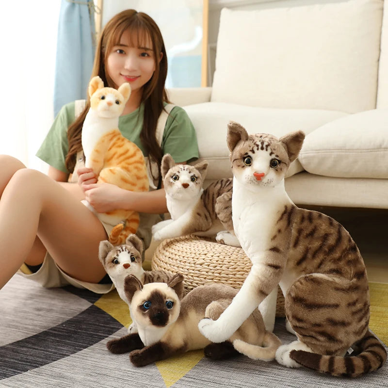 リアルな猫ぬいぐるみ 茶トラ シャム風 選べる種類
