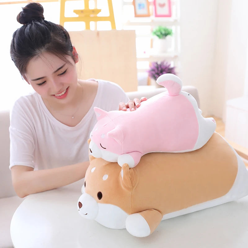 もちもち 柴犬 寝そべり おしりクッション ぬいぐるみ