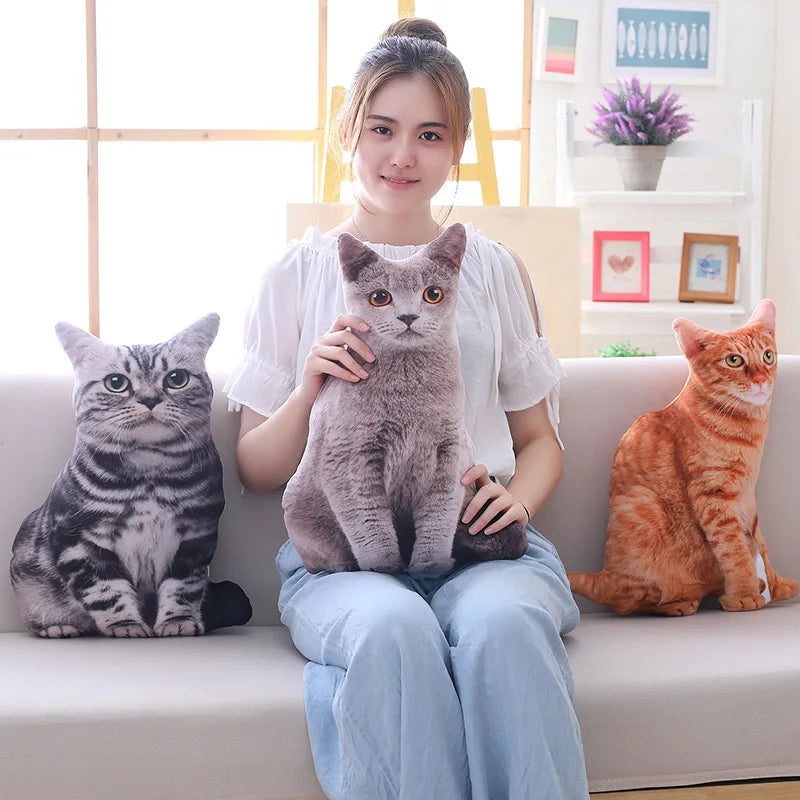 リアルな猫 クッション 抱き枕 ソファ飾りにも