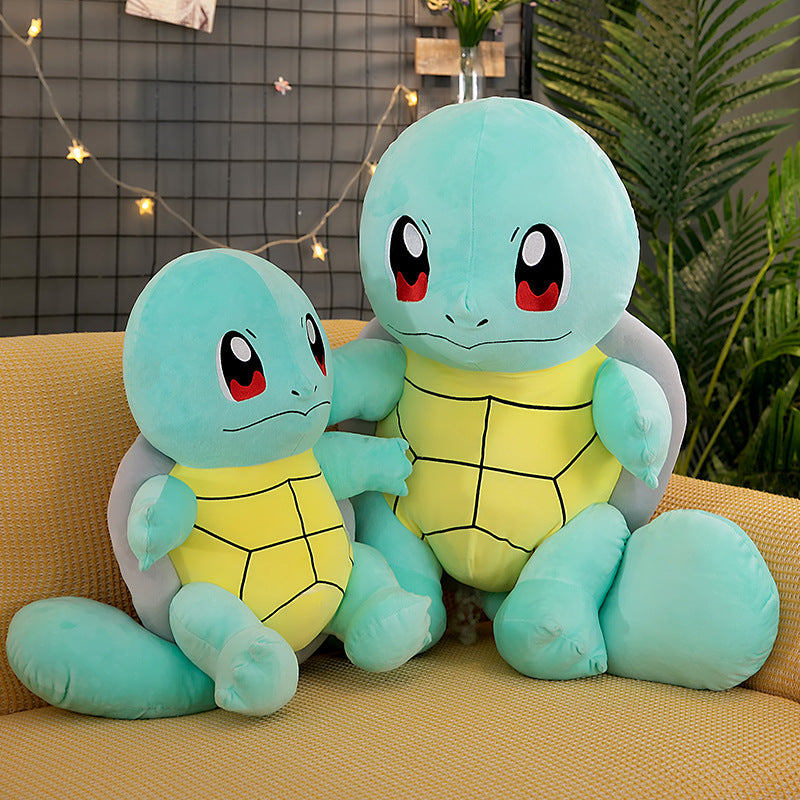 ゼニガメのぬいぐるみ、青いポケモンの殻、柔らかい