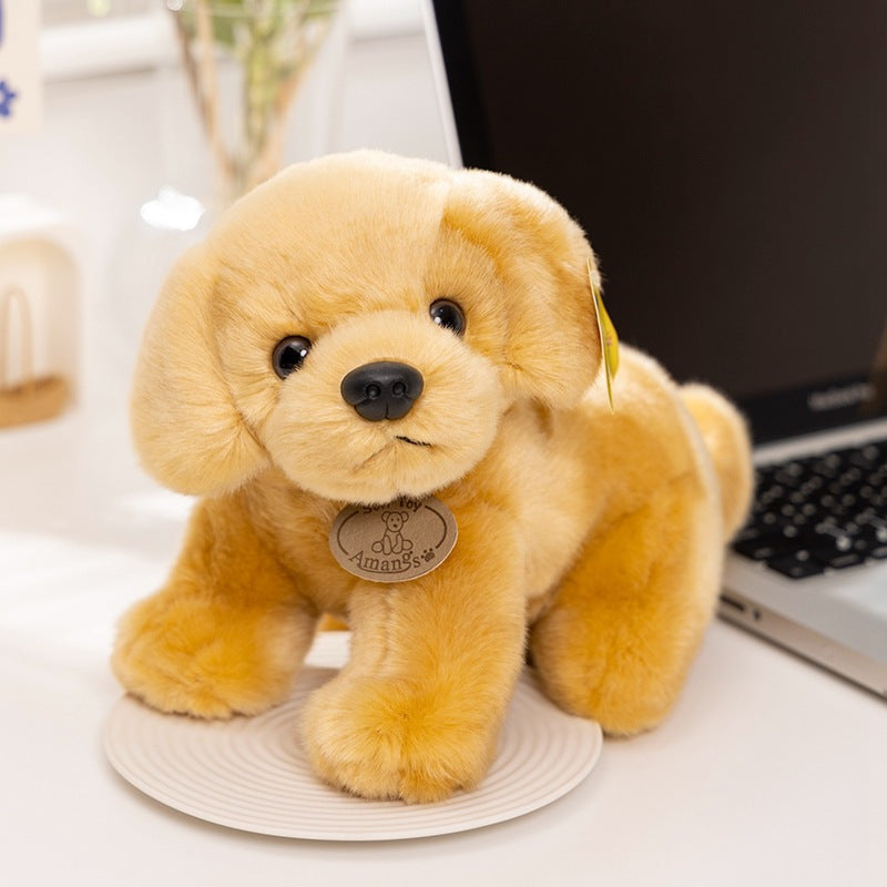 かわいいゴールデンレトリバーの犬のぬいぐるみ