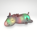 白いユニコーンのぬいぐるみのナイトライトと魔法