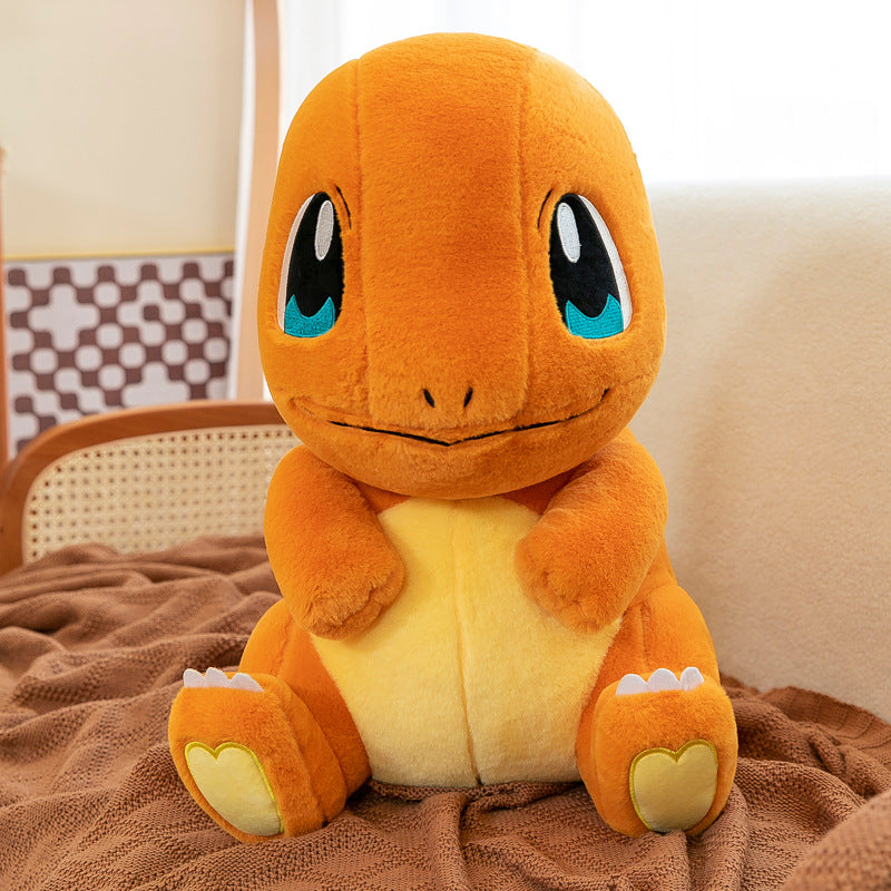 柔らかくて愛らしいオレンジ色のヒトカゲのポケモンぬいぐるみ