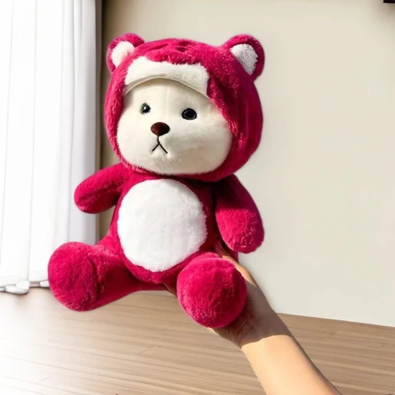 かわいい マゼンタの クマの着ぐるみ ぬいぐるみ