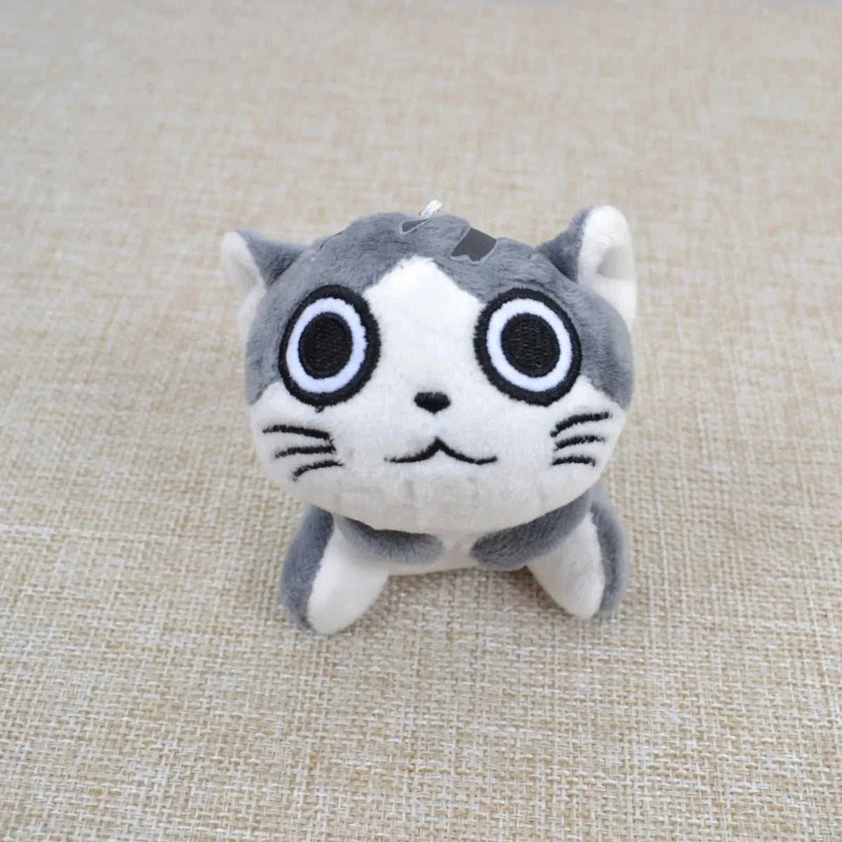 10cm Mini Cute Cat Plush Stuffed Kitten Key Chain Plush Toys Animal Stuffed Sitting Doll Key Ring Chain Pendant Toy Kids Gift