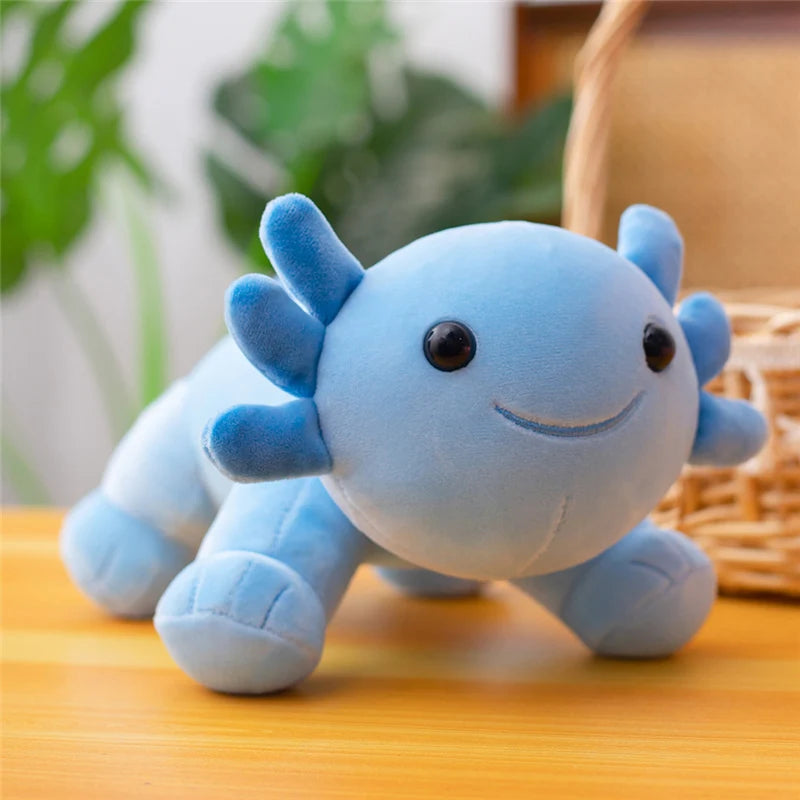 カラフルな ふわふわ ウーパールーパー ぬいぐるみ