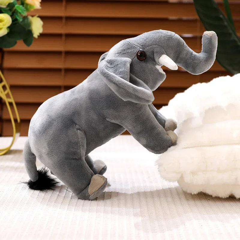 ふわふわ グレーの 子ゾウ ぬいぐるみ
