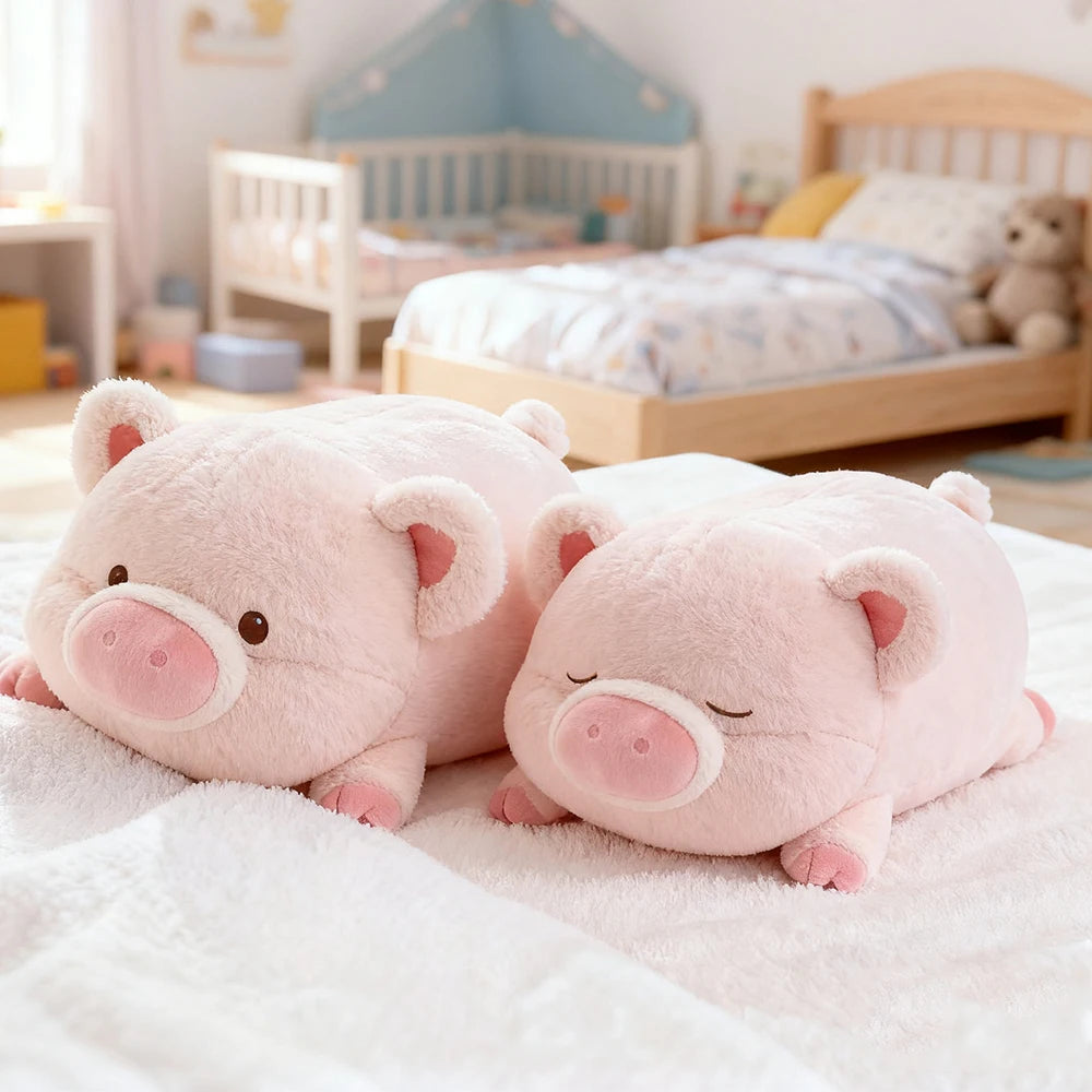 かわいい 淡いピンク もちもち 豚の抱き枕
