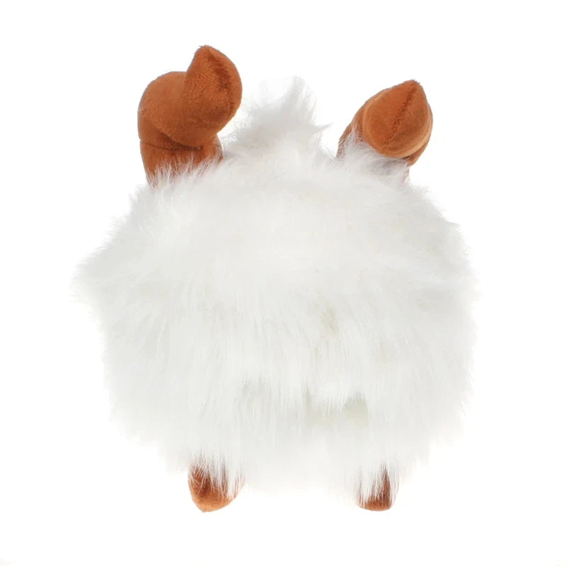 かわいい ふわふわ 白い 舌出し 角付き ぬいぐるみ