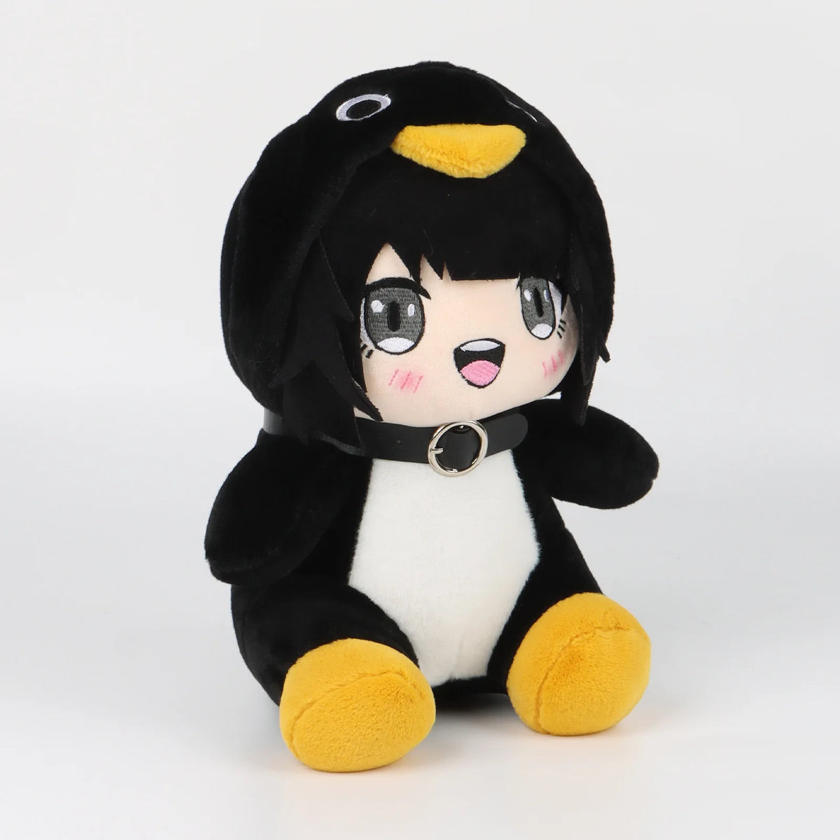 アニメ風 チョーカーをつけたペンギン着ぐるみ少女 ぬいぐるみ