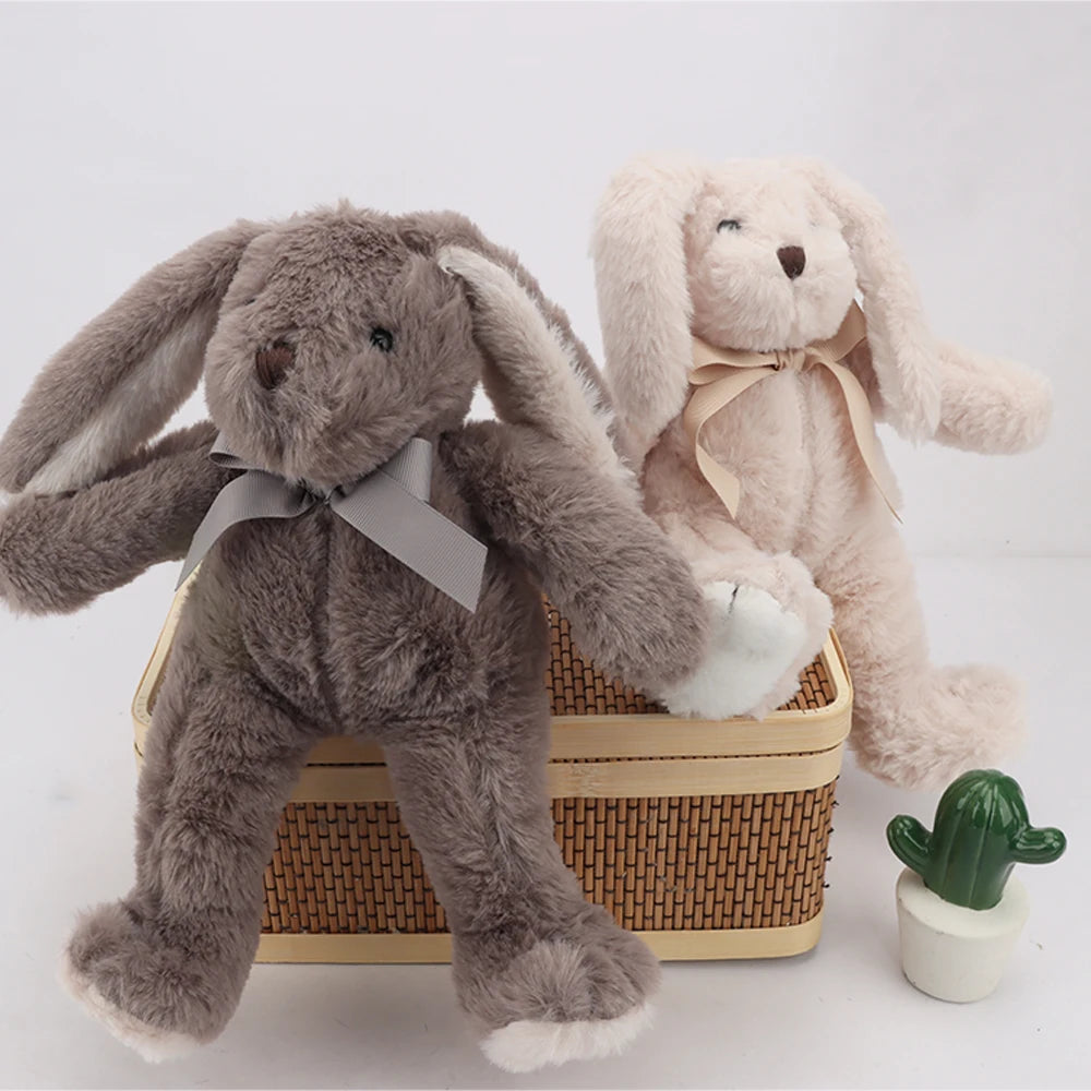 30cm Kawaii Easter Rabbit Plush Toy Stuffed Animal Rabbit with Long Ear for Babies Sleeping Companion Plush Doll Children's Gift