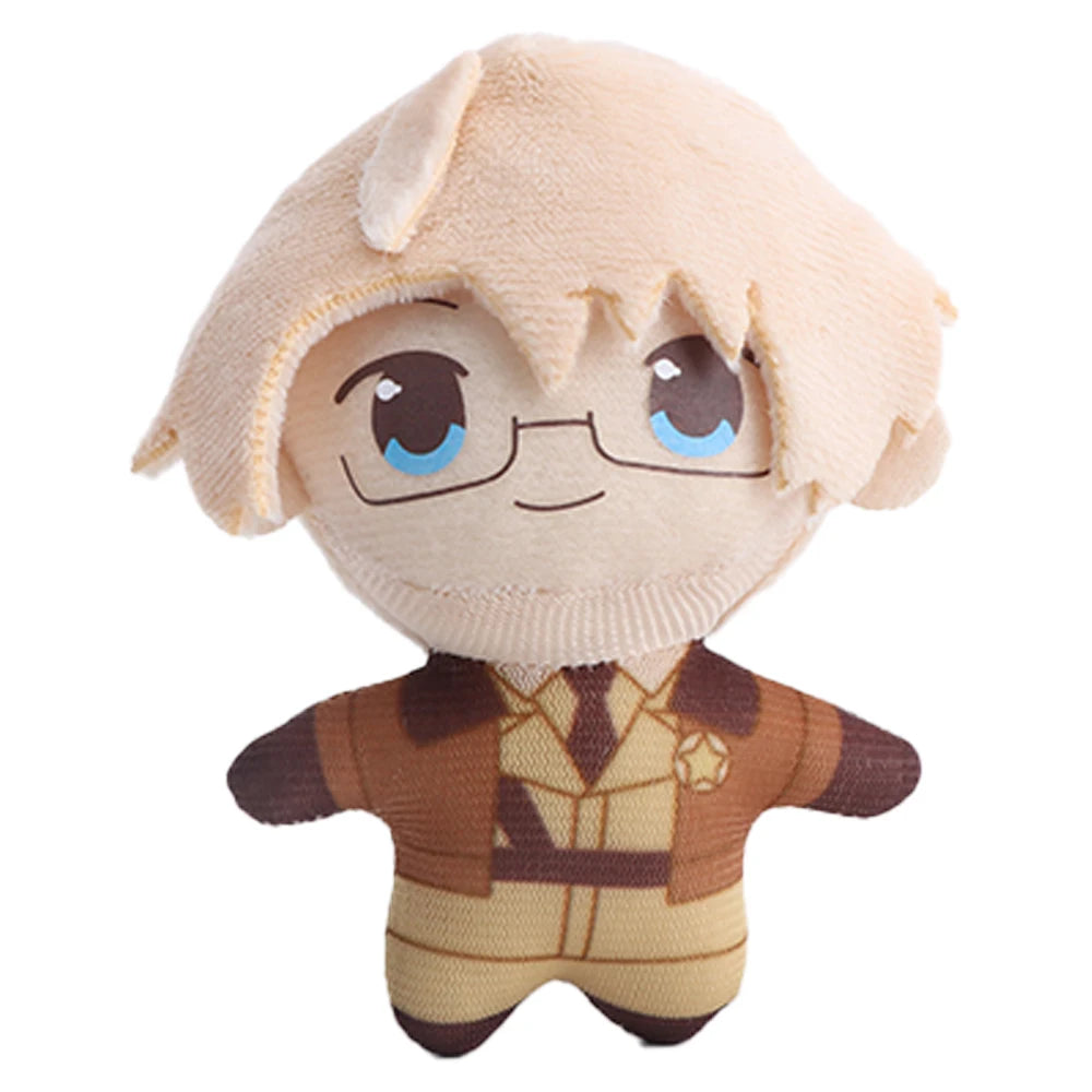 ブロンドヘアのチビ キャラクター ぬいぐるみ メガネと軍服の2体セット