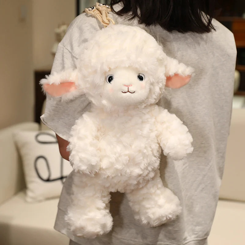 40CM Plush Sheep Animal Backpack Stuffed Toy Cute Soft Lamb Shoulder Bag Plushie For Kids Girls Birthday Gift