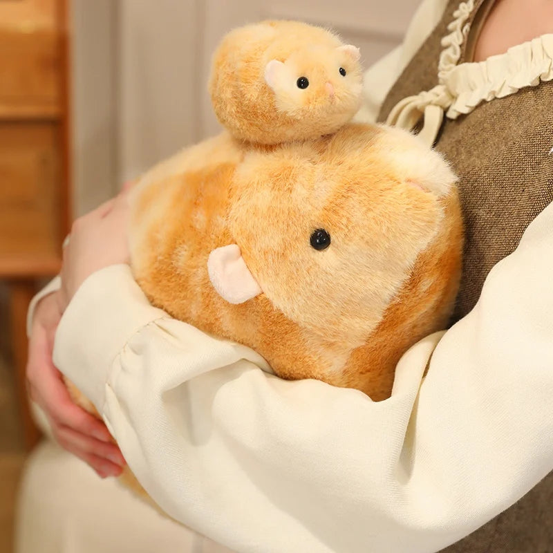 ふわふわ ハムスター 抱きクッション キャメル