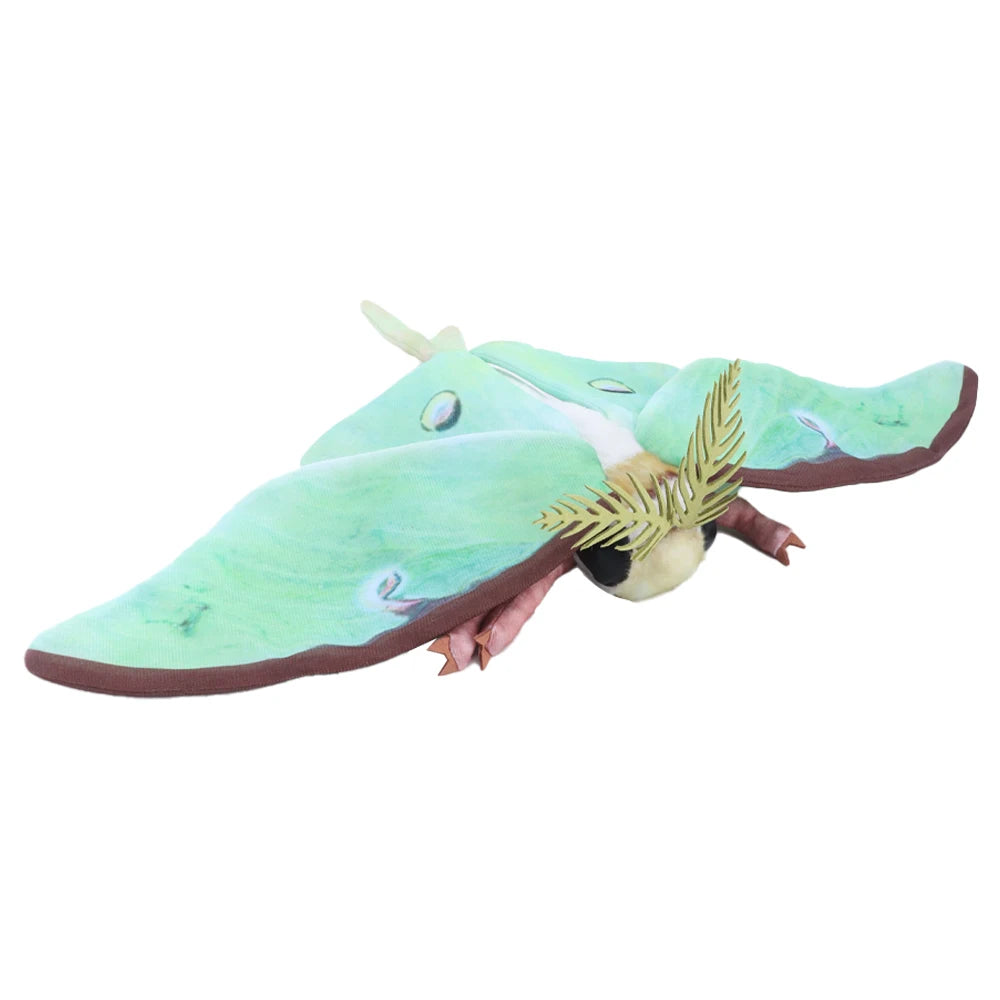 Cute Insect Silkworm Rosy Maple Moth Plush Toys Fidelity Luna Moth Plushie Insect Lifelike Hyalophora Cecropia Kawaii Kids Toys
