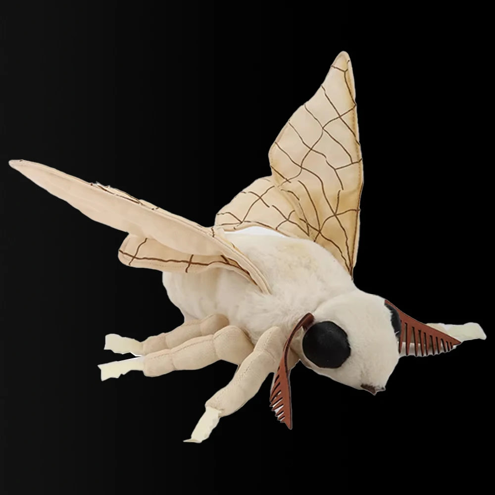 Cute Insect Silkworm Rosy Maple Moth Plush Toys Fidelity Luna Moth Plushie Insect Lifelike Hyalophora Cecropia Kawaii Kids Toys