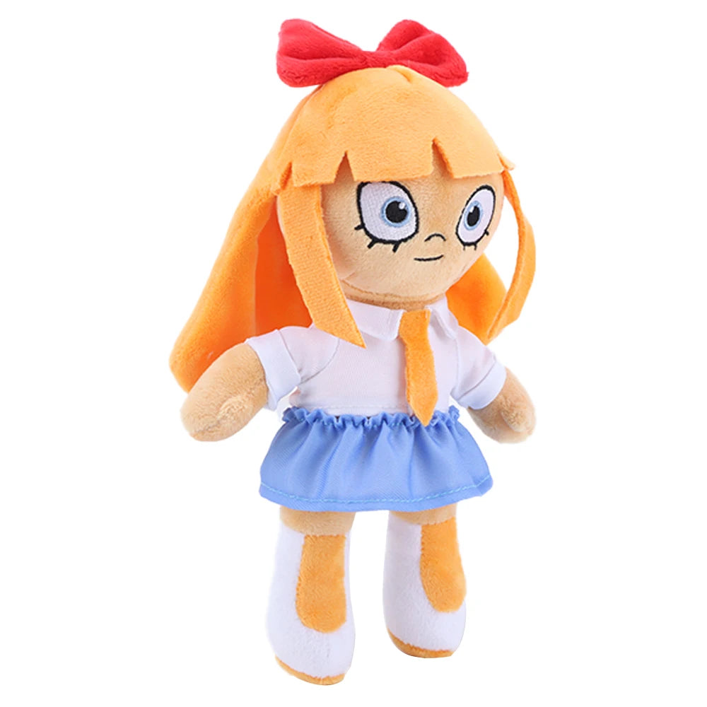 黄色い髪と赤いリボンの制服少女 ぬいぐるみ