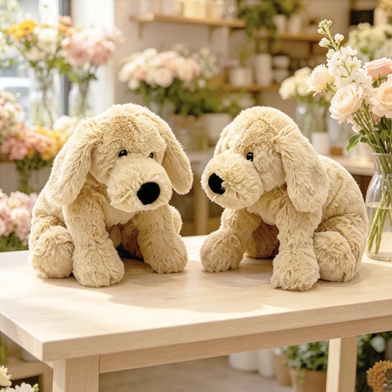 New 35/75cm Simulation Labrador Dog Plush toy Creative Realistic Animal Puppy Dolls Stuffed Soft Toys for Children Birthday Gift