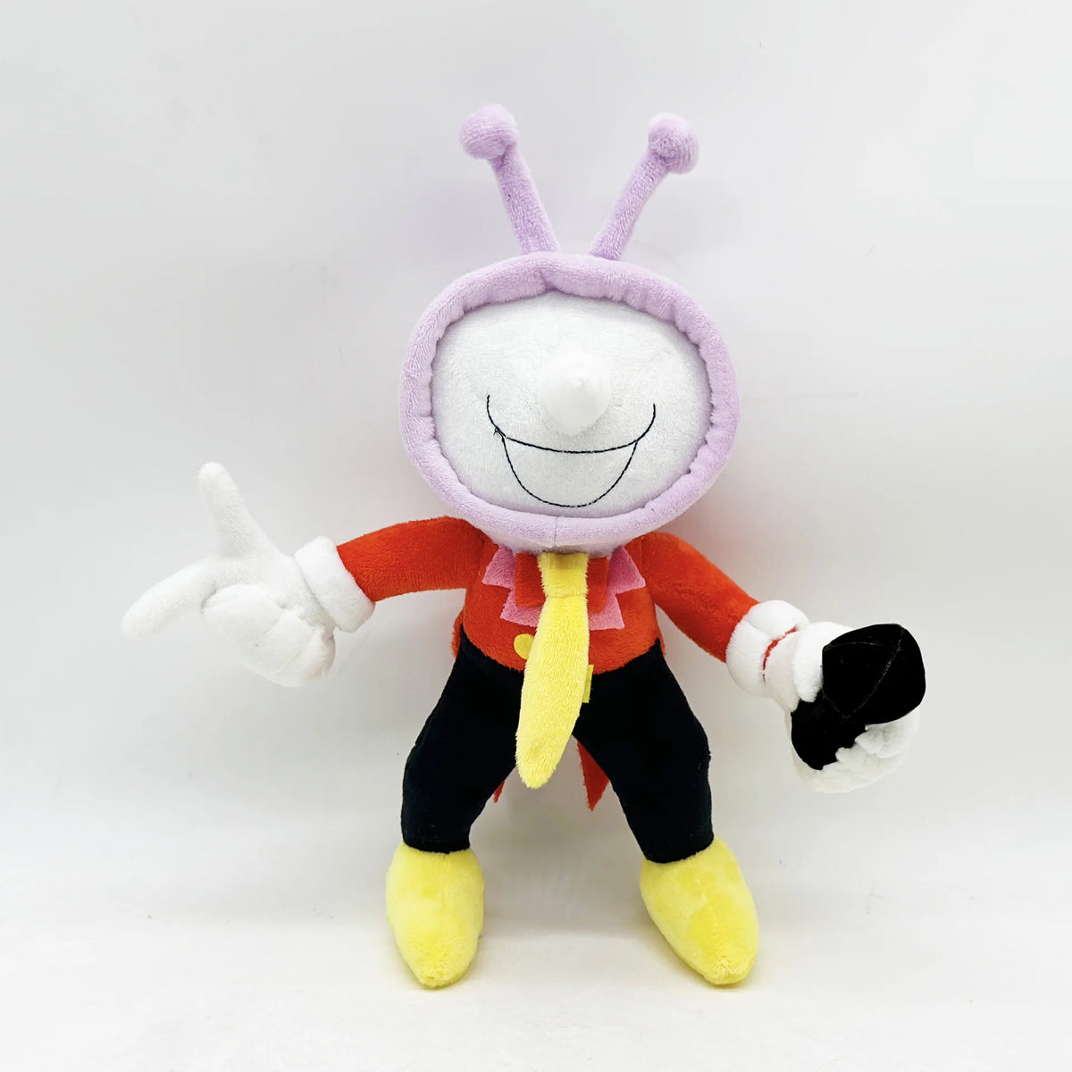 パープルの360度回転テレビ頭キャラクターぬいぐるみ