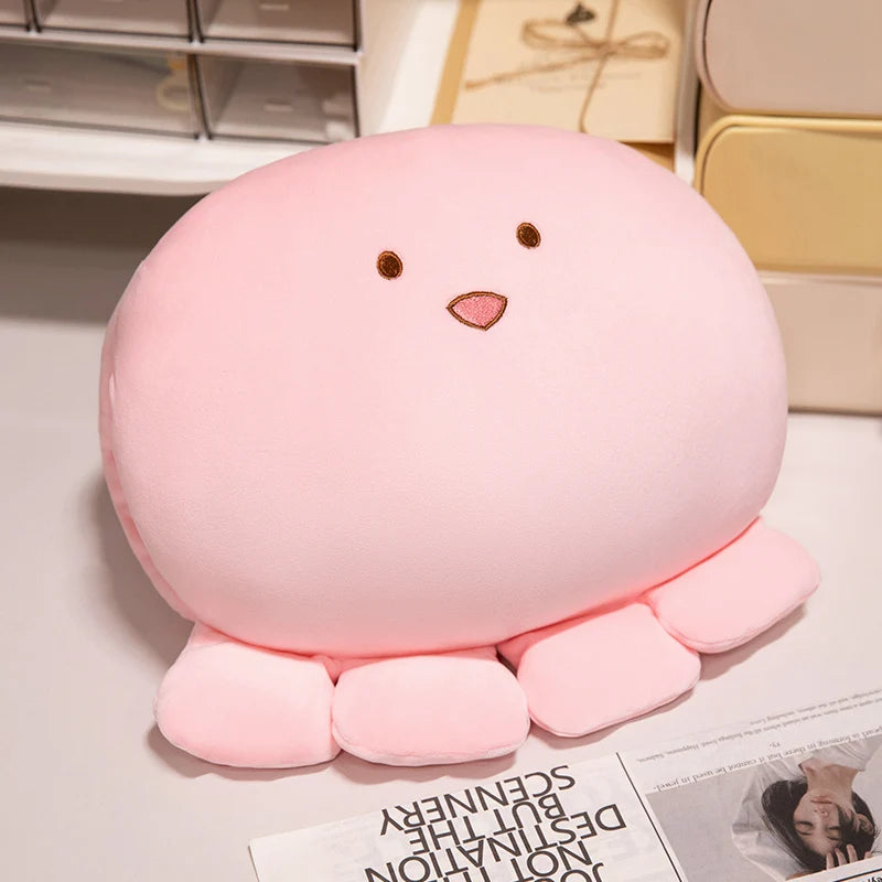 ふわふわ もちもち ウィンク タコ ぬいぐるみ パステルピンク