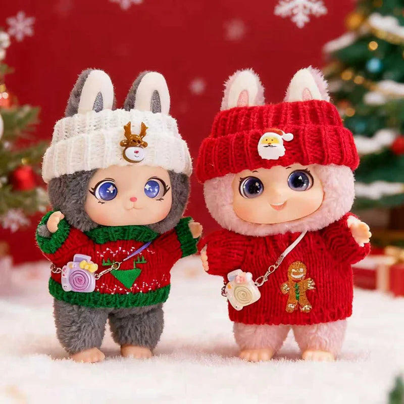クリスマス ウサ耳 ニット もこもこ ドール フィギュア