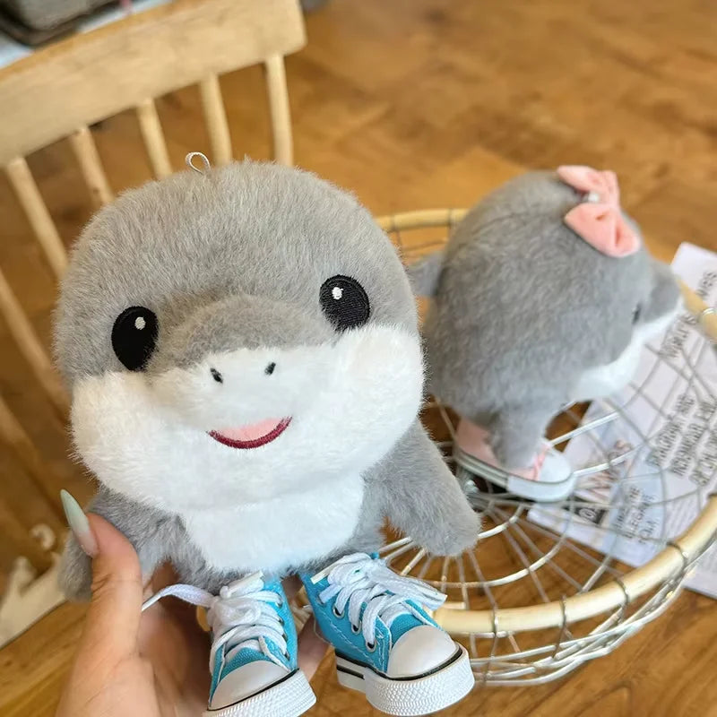 23cm Tung Tung Tung Sahur Plush Tralalelo Tralala Plush Toys Kawaii Shoe-wearing Shark Italian Brainrot Al Toys Shark Kids Gifts