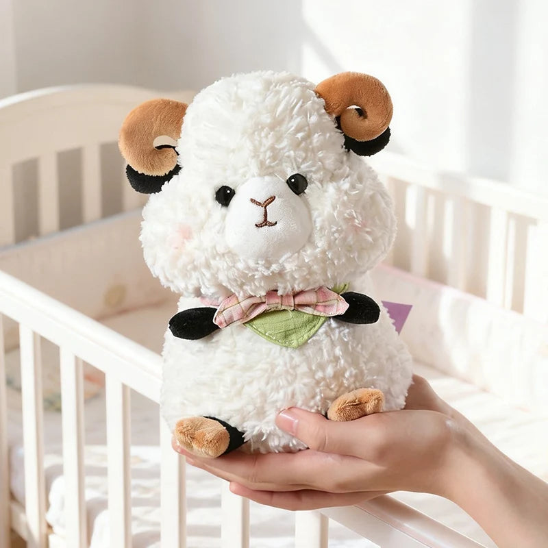 Sweet White Sheep Lam Plush Toys Hold Tulip Flower Soft Stuffed Hug Doll Plush Toy Kid Girl Birthday Christmas Gift