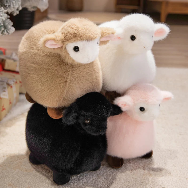 22/30cm Lifelike Sheep Plush Toy White,Black Simulated Sheep Plush Doll Sheep Pendant Stuffed Animal Toy Birthday Gift For Kid