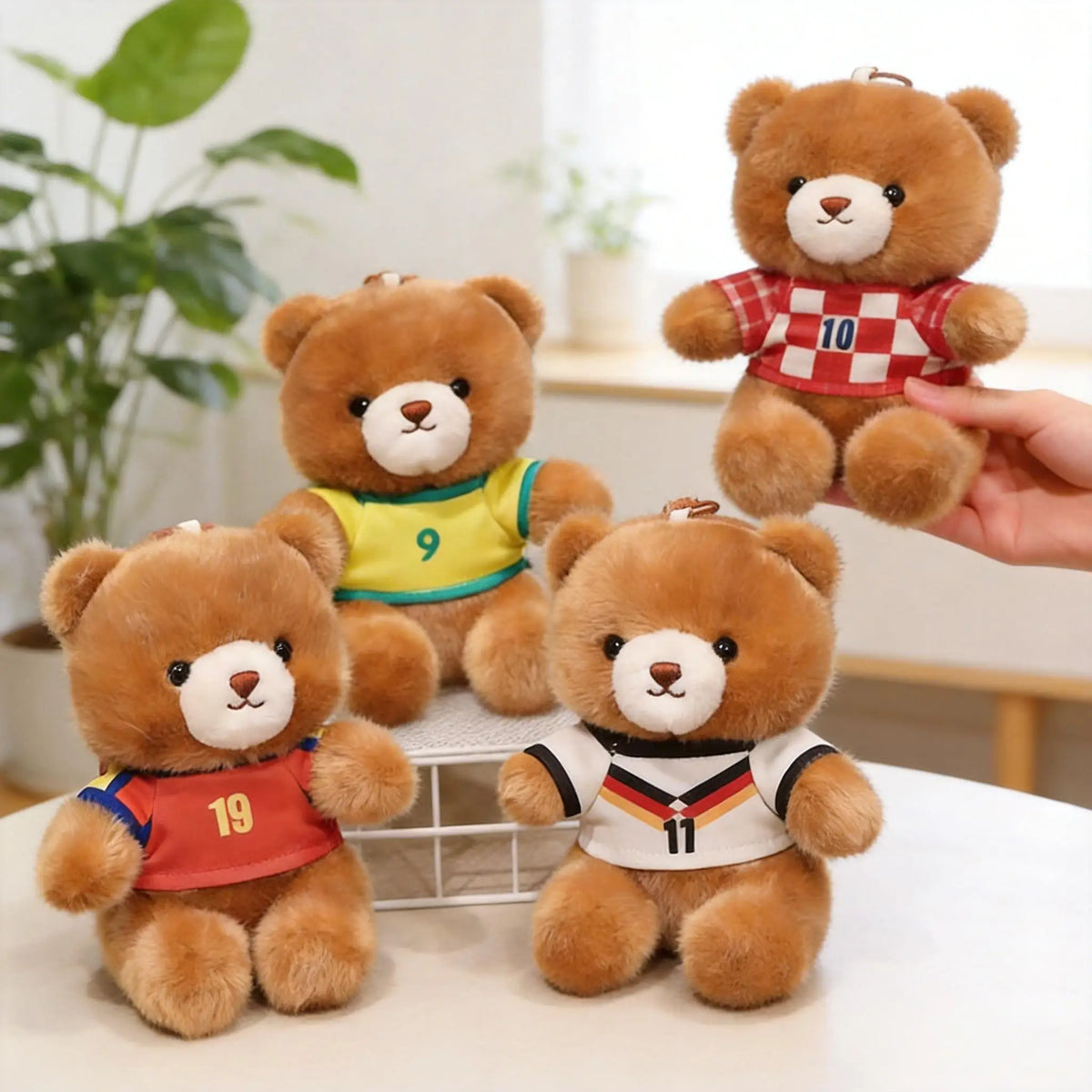 かわいい スポーツユニフォーム 背番号入り クマ ぬいぐるみ マスコット