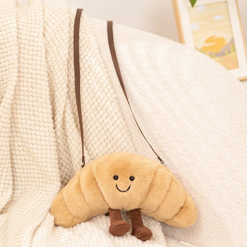 かわいい 食パン型 ぬいぐるみ ミニ ショルダーバッグ