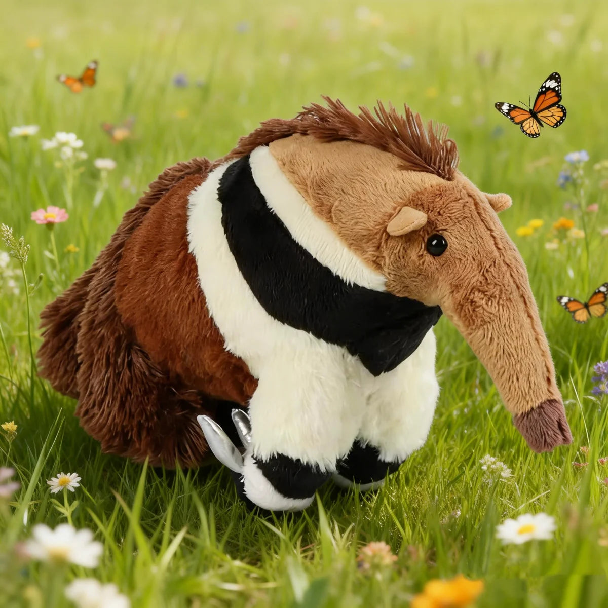 リアルな オオアリクイの ふわふわ ぬいぐるみ
