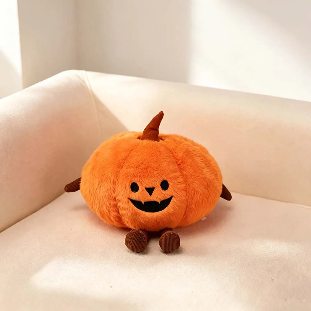 20cm Halloween Pumpkin Plush Toy Stuffed Cartoon Holiday Gift Cute Doll Bat Pumpkin Tricking Pops Festival Decor Gifts