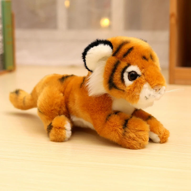 4Styles Simulation Baby Tiger Plush Toy Stuffed Soft Wild Animal Forest Tiger Pillow Dolls For Kids Boys Birthday Gifts Valentin