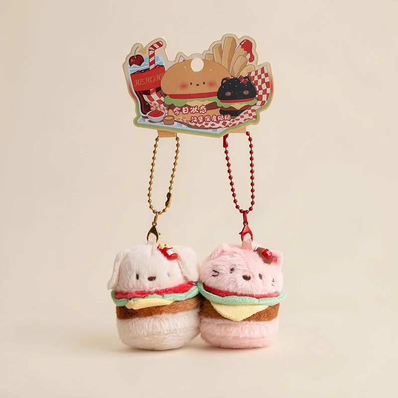 ぷっくり可愛い 料理モチーフ ぬいぐるみ マスコットキーホルダー イラストカード付き
