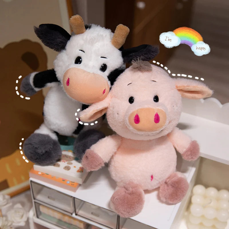 ふわふわ かわいい 淡いピンクの ブタ ぬいぐるみ
