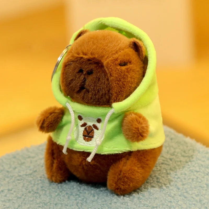 12cm Cute Cartoon Capybara Pendant Plush Toy Dolls Bag Hanging Ornaments Cute Kapibala Keychain Desktop Dolls Ornaments Pendants