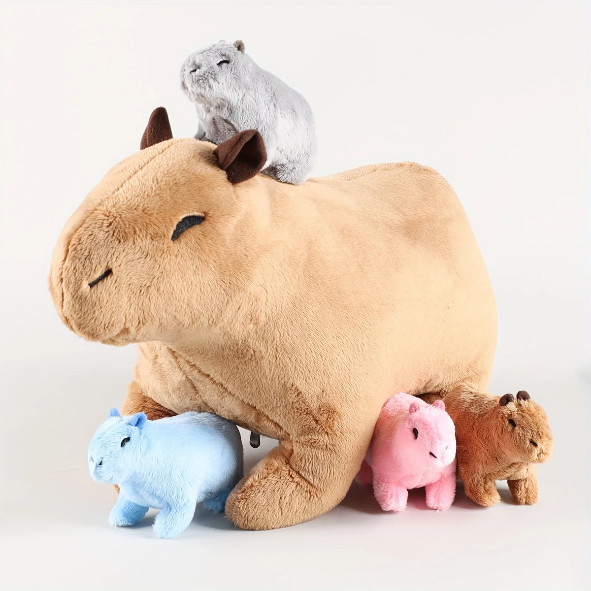 カピバラ 親子 ぬいぐるみ 5匹セット ふわふわ