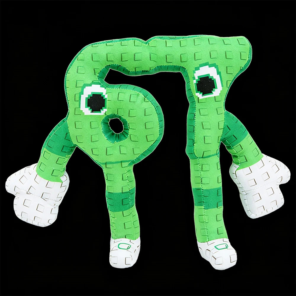 ピクセル風 グリーン 数字の6と7 キャラクター ぬいぐるみ