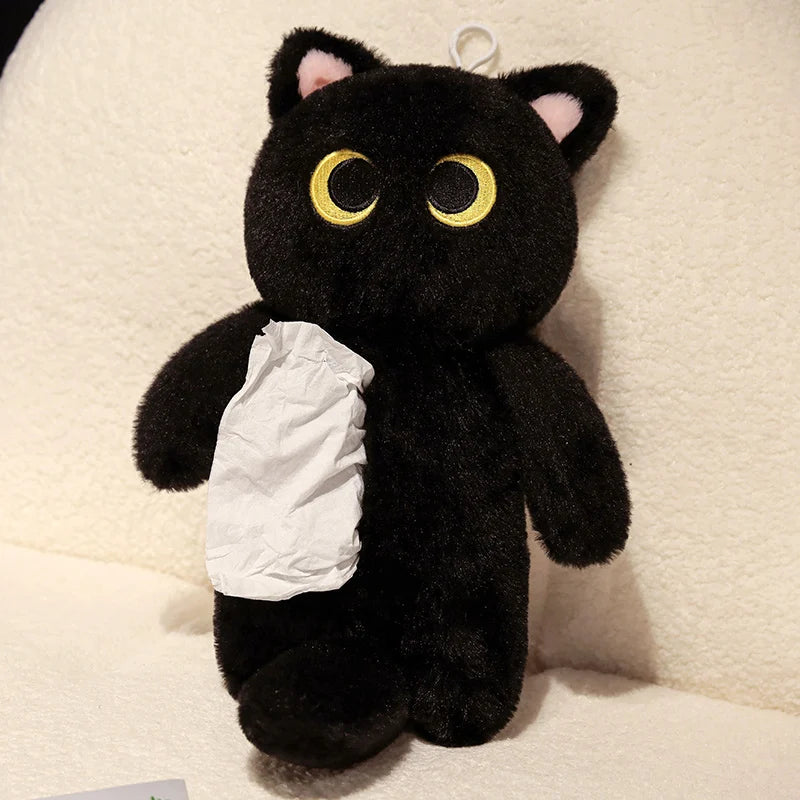 かわいい グレーの ふわふわ ぬいぐるみ ティッシュケース