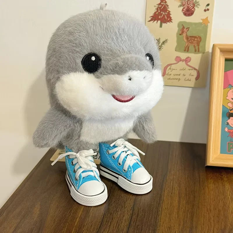 23cm Tung Tung Tung Sahur Plush Tralalelo Tralala Plush Toys Kawaii Shoe-wearing Shark Italian Brainrot Al Toys Shark Kids Gifts