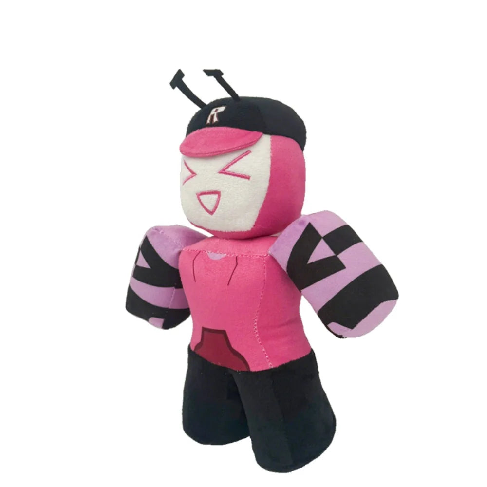 ピンク ロボット風 Rロゴ キャップ ぬいぐるみ