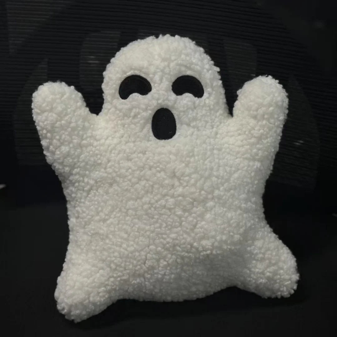 もこもこおばけの白いクッション