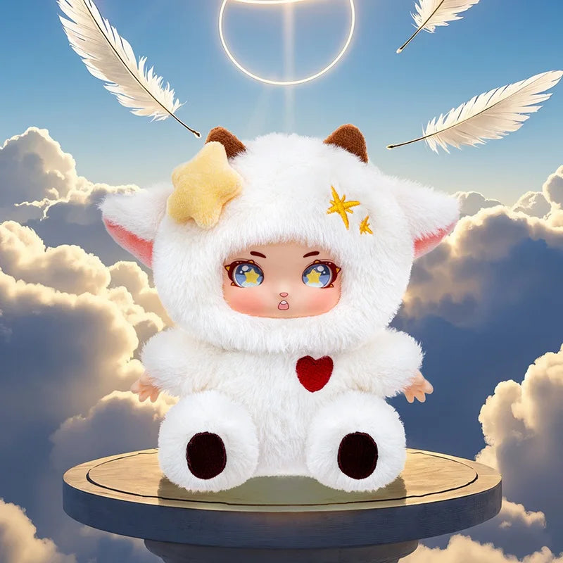 幻想的な夢見る瞳のふわふわキャラクターぬいぐるみ