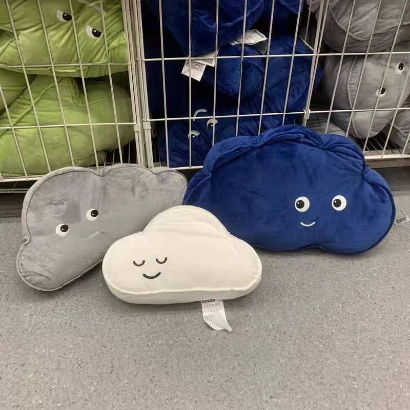 Kawaii Personified Expression Cloud Plush Pillow Arrow Logo Plush Cushion Filling Pillow Soft Home Sofa Chair Decoration Pillow