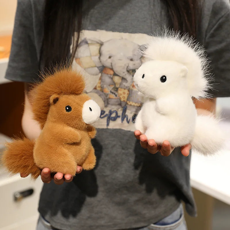 かわいい ふわふわ ポニー ぬいぐるみ 白と茶色の2個セット