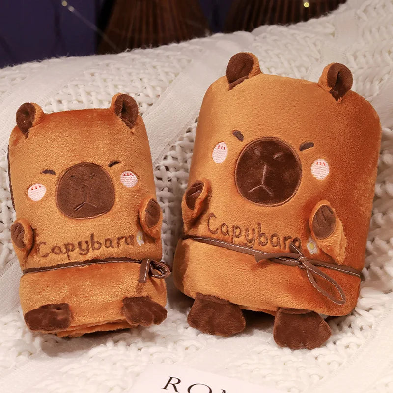 かわいい ふわふわ カピバラ 湯たんぽカバー ブラウン