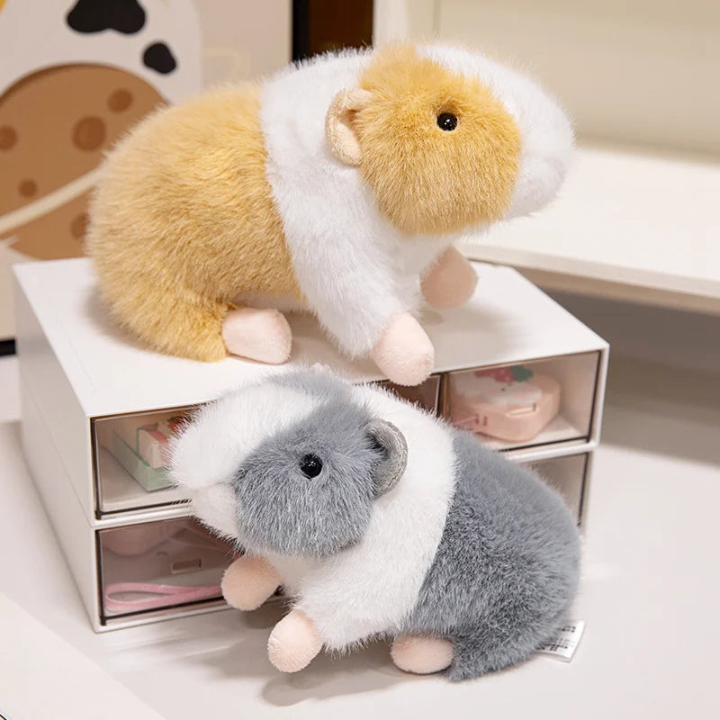 可愛いリアルなモルモット ぬいぐるみ オレンジ＆ホワイト