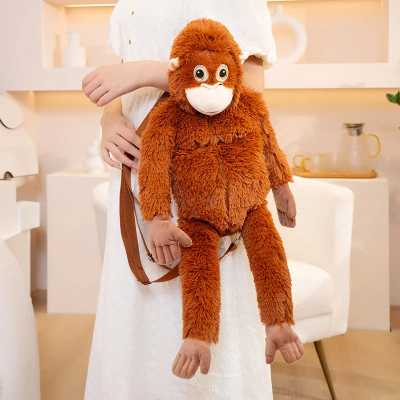 もこもこオランウータン親子ぬいぐるみバッグセット