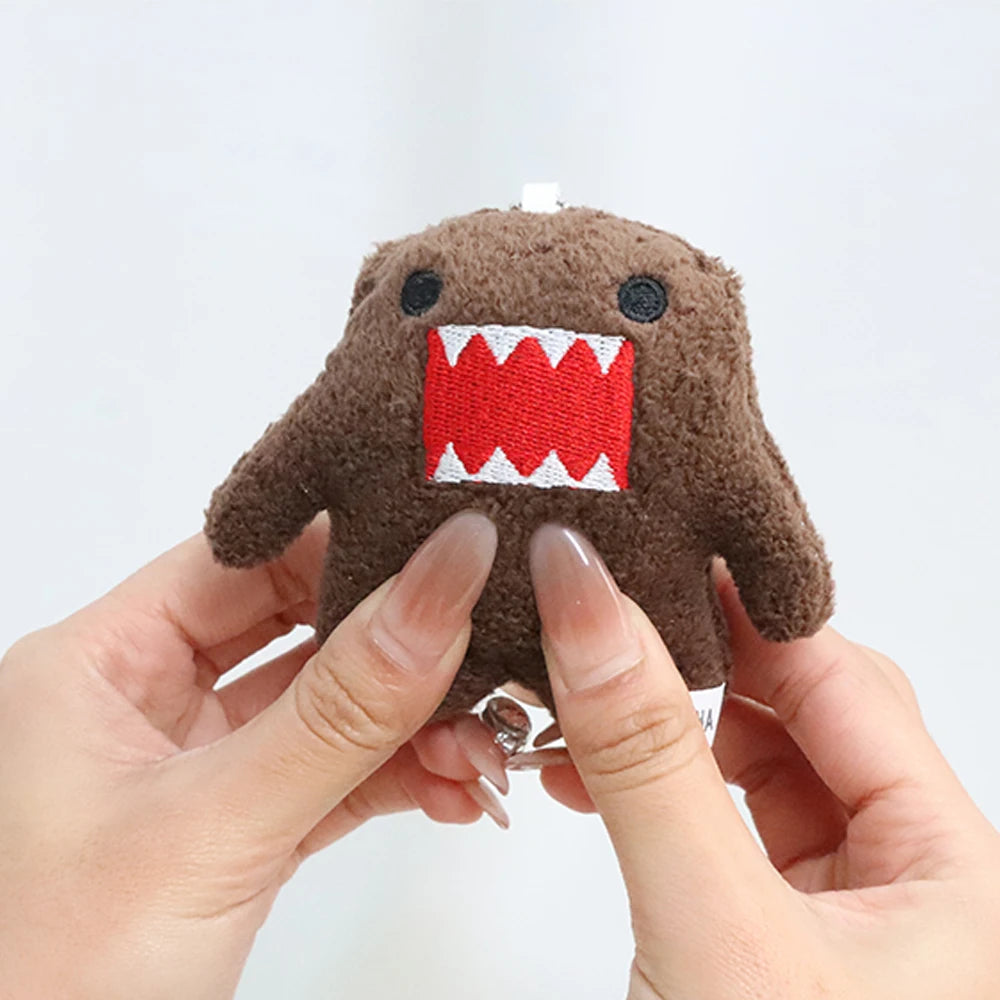 8cm Kawaii Domo Kun Plush Toys Cute Cartoon Domo Kun Plush Keychain Anime Keyring Charm for Backpack Decor Kids Birthday Gifts